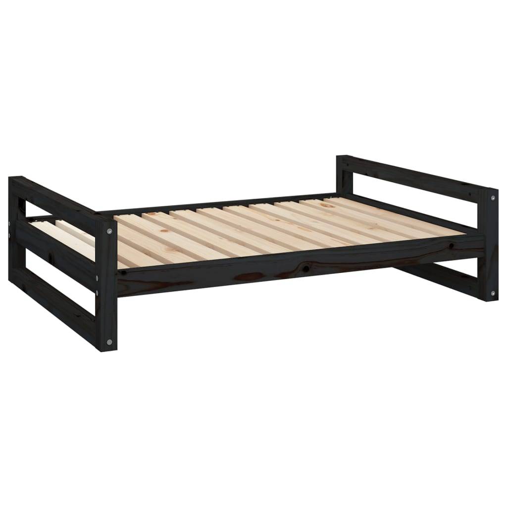 Vidaxl - Lit pour chien Noir 105,5x75,5x28 cm Bois de pin solide vidaXL 821491 - Imagen 2