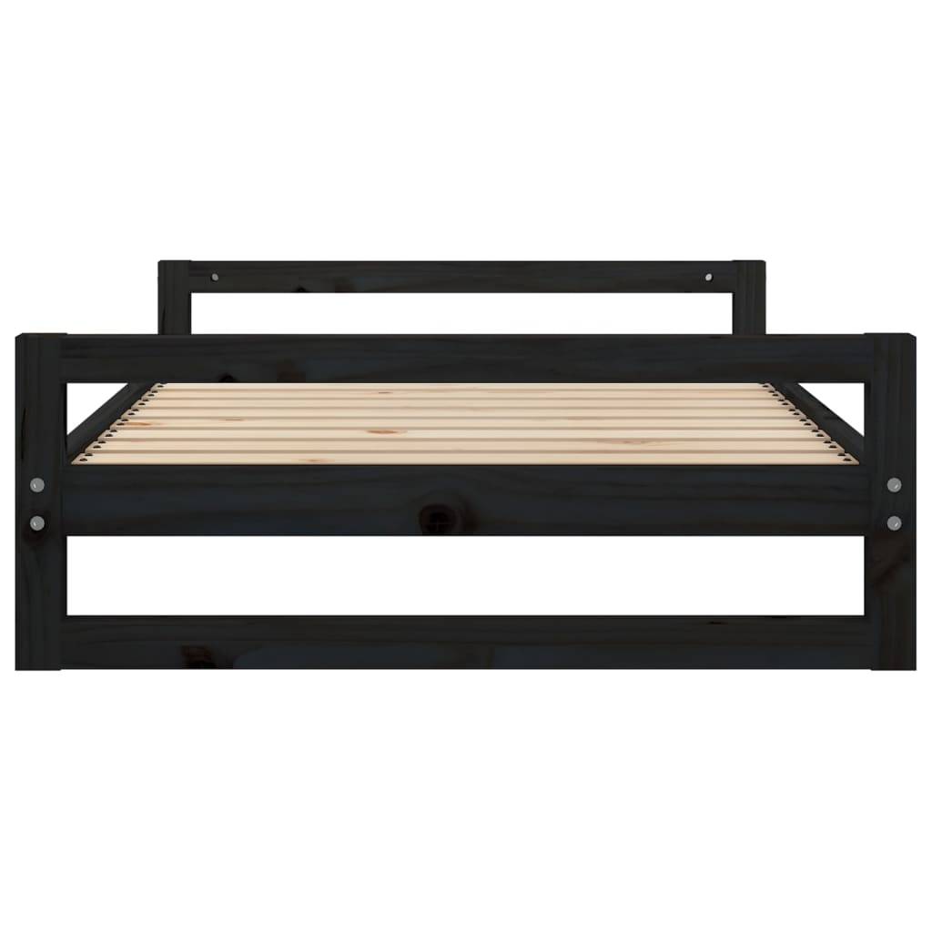 Vidaxl - Lit pour chien Noir 105,5x75,5x28 cm Bois de pin solide vidaXL 821491 - Imagen 7
