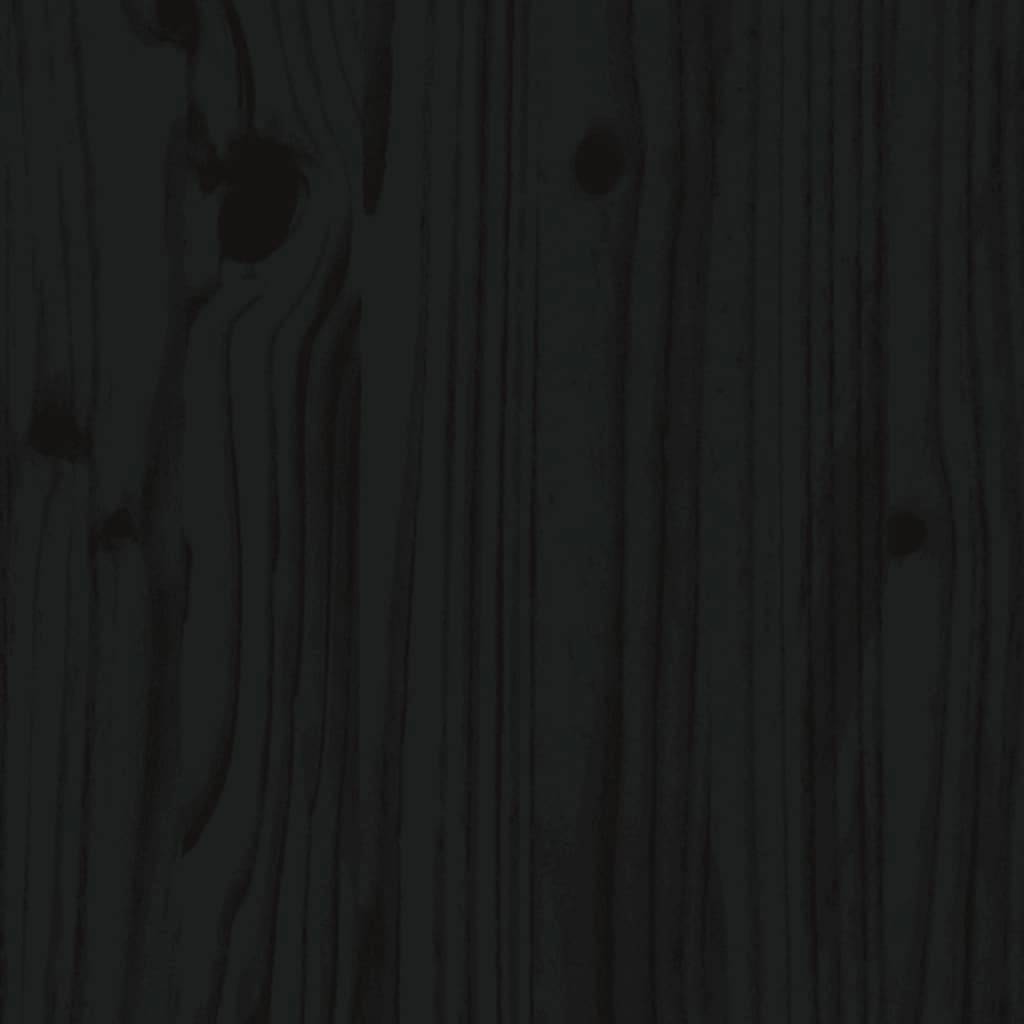 Vidaxl - Lit pour chien Noir 105,5x75,5x28 cm Bois de pin solide vidaXL 821491 - Imagen 8
