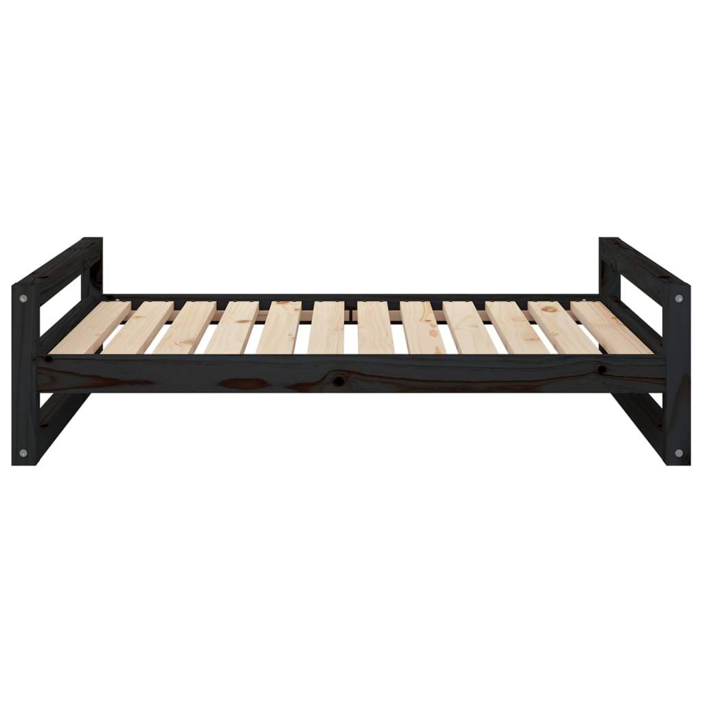 Vidaxl - Lit pour chien Noir 105,5x75,5x28 cm Bois de pin solide vidaXL 821491 - Imagen 9