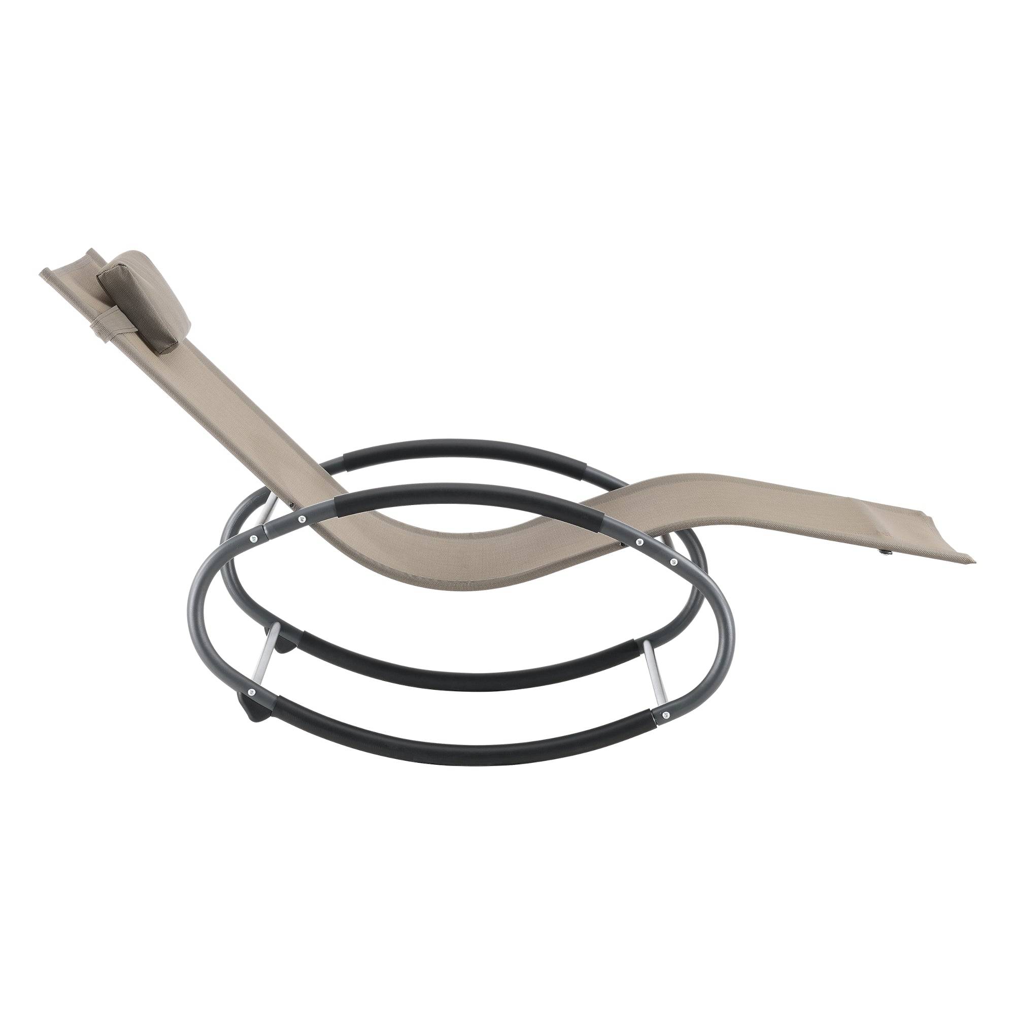 Helloshop26 - Lot de 2 bains de soleil à bascule almaluez acier textile beige - Imagen 4