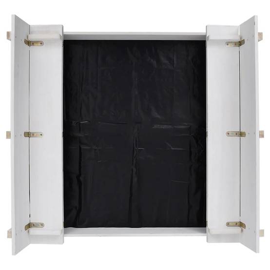 Bac à sable - Maison de jeu pour enfants Bois de sapin Blanc 95x90x15 cm - Image 5