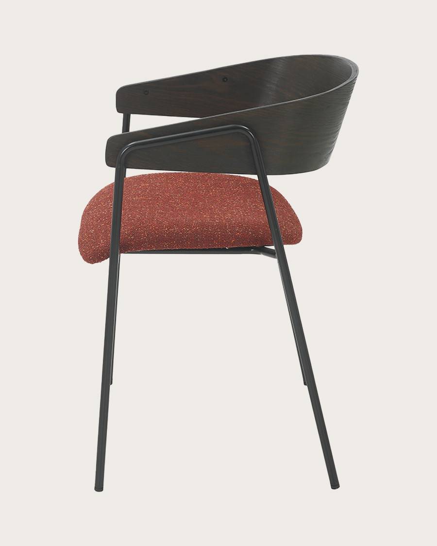 Wisla - Chaise en tissu avec dossier en bois et pieds en métal - UNIQKA - Imagen 6