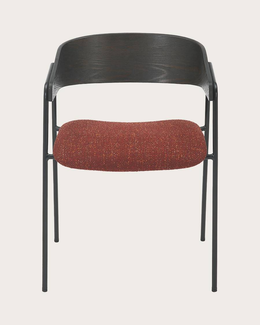 Wisla - Chaise en tissu avec dossier en bois et pieds en métal - UNIQKA - Imagen 3