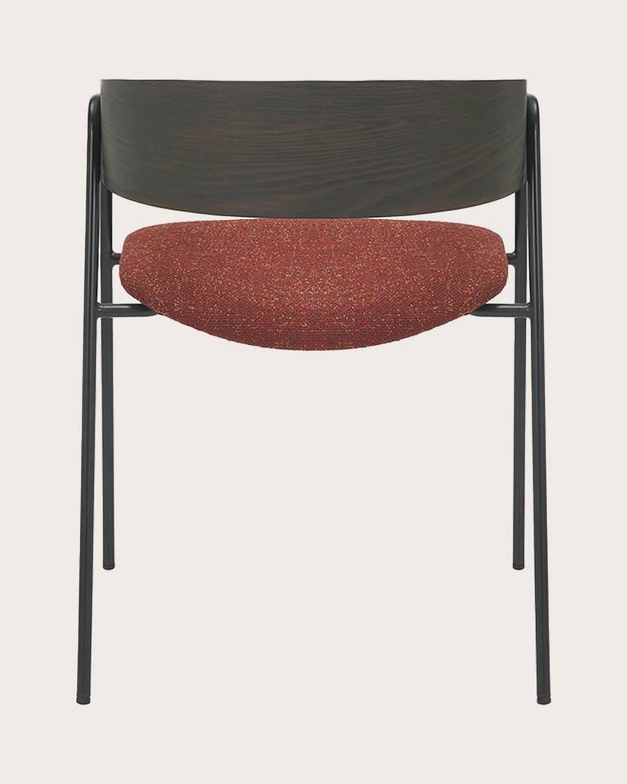 Wisla - Chaise en tissu avec dossier en bois et pieds en métal - UNIQKA - Imagen 5
