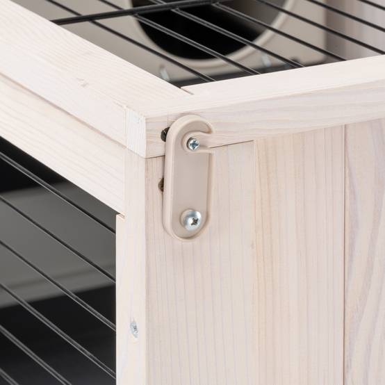 Ferplast - Ferplast Clapier d'intérieur pour lapins COTTAGE LARGE, Bois FSC, 2 étages, Accessoires inclus - Image 3