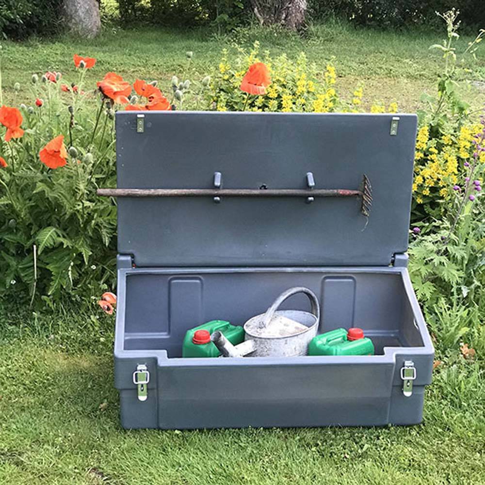 Coffre de jardin 100l avec grenouillères et cadenas- plast'up rotomoulage - Imagen 2