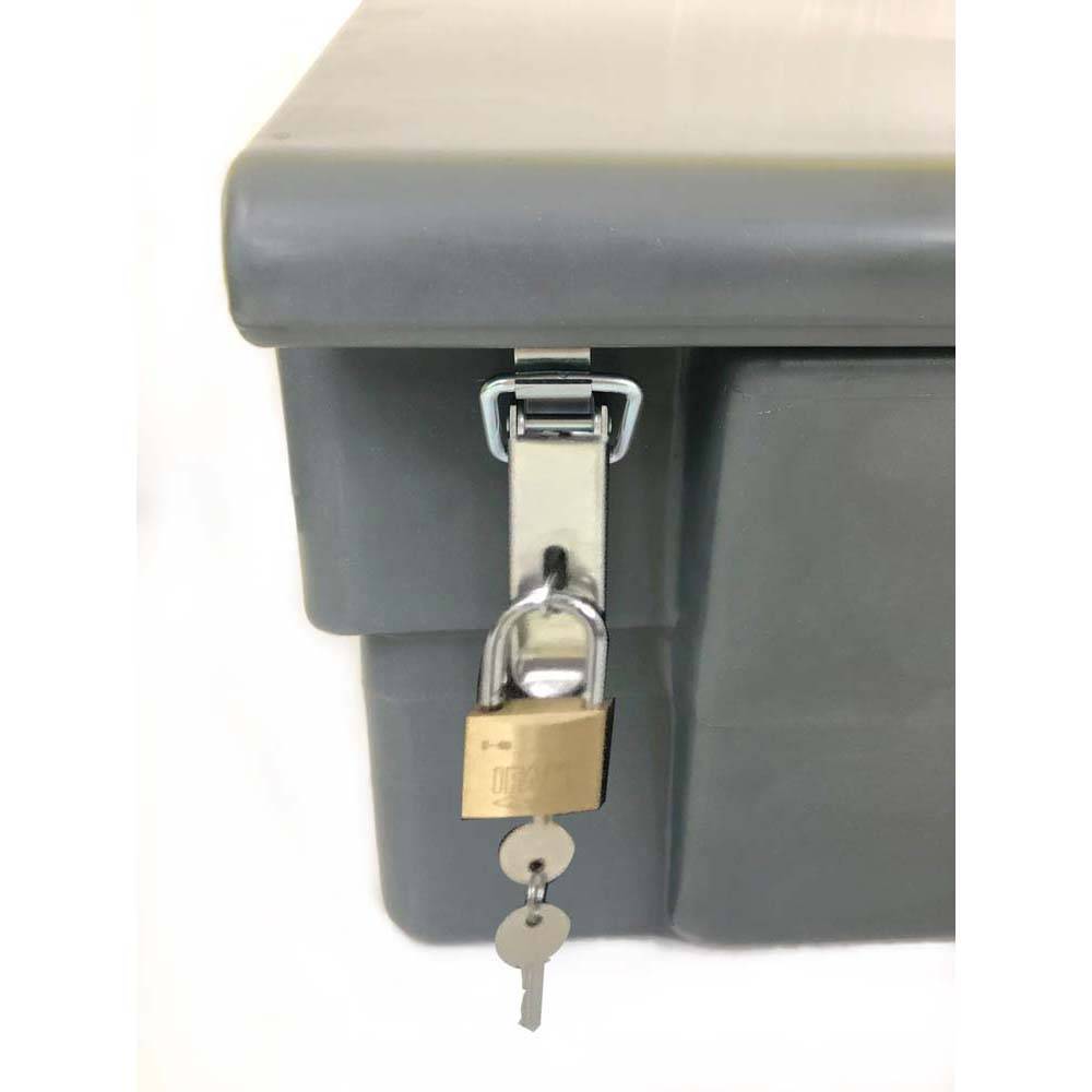Coffre de jardin 100l avec grenouillères et cadenas- plast'up rotomoulage - Imagen 3