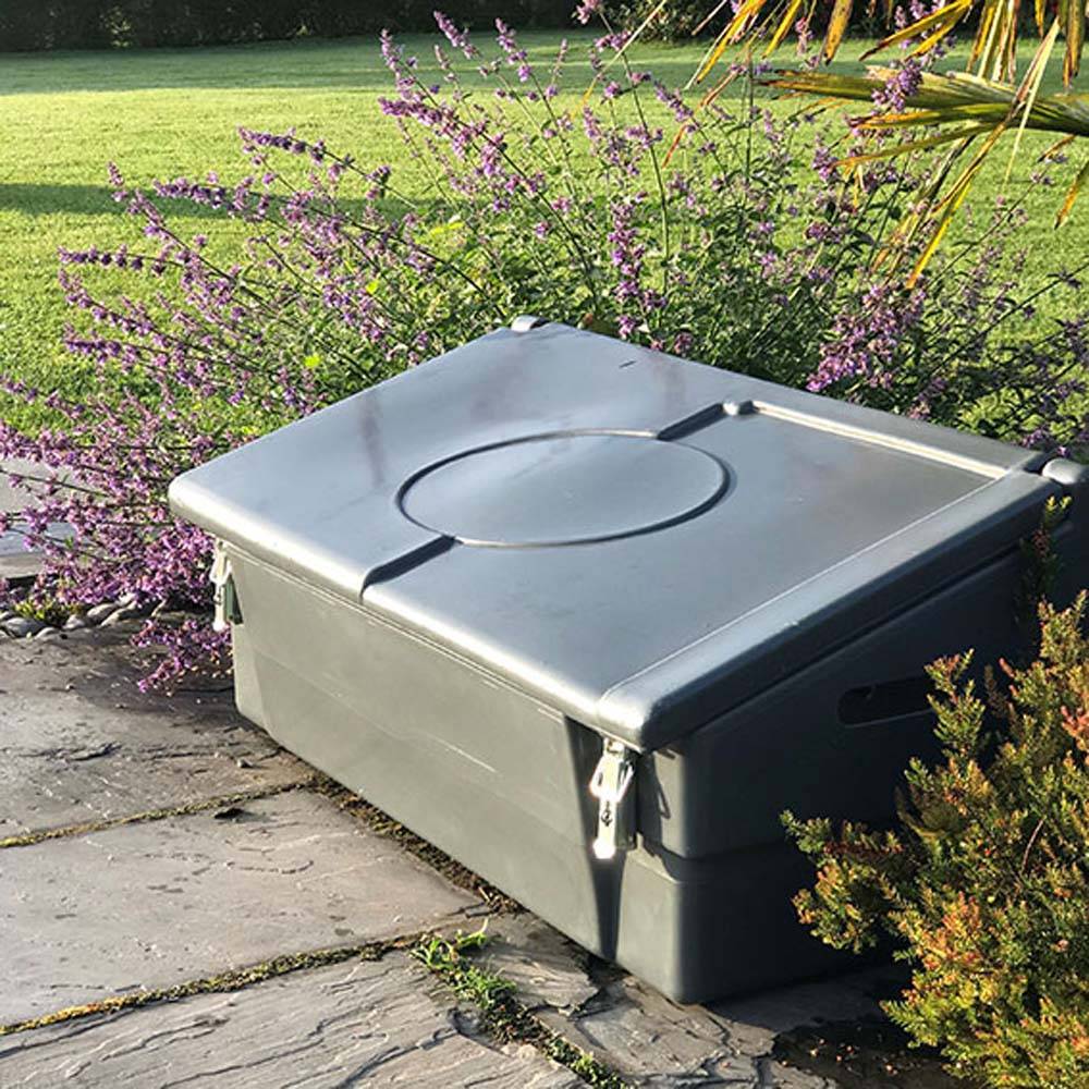 Coffre de jardin 100l avec grenouillères et cadenas- plast'up rotomoulage - Imagen 4