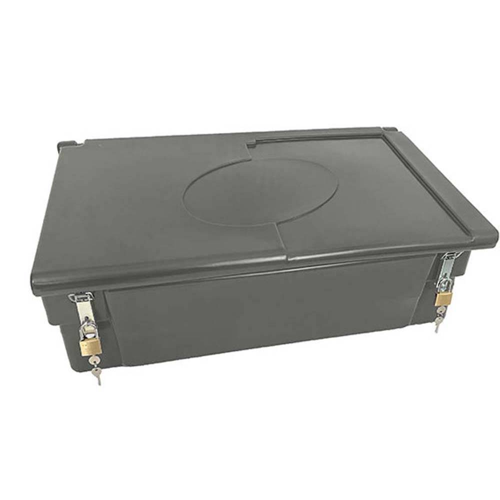 Coffre de jardin 100l avec grenouillères et cadenas- plast'up rotomoulage - Imagen 1