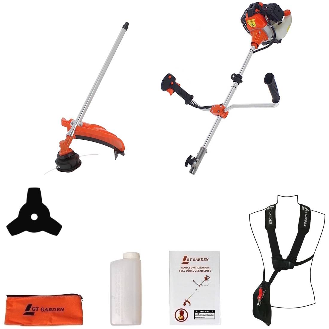 Gt Garden - Débroussailleuse thermique 52 cm3 - 3 CV - GT GARDEN - Imagen 8