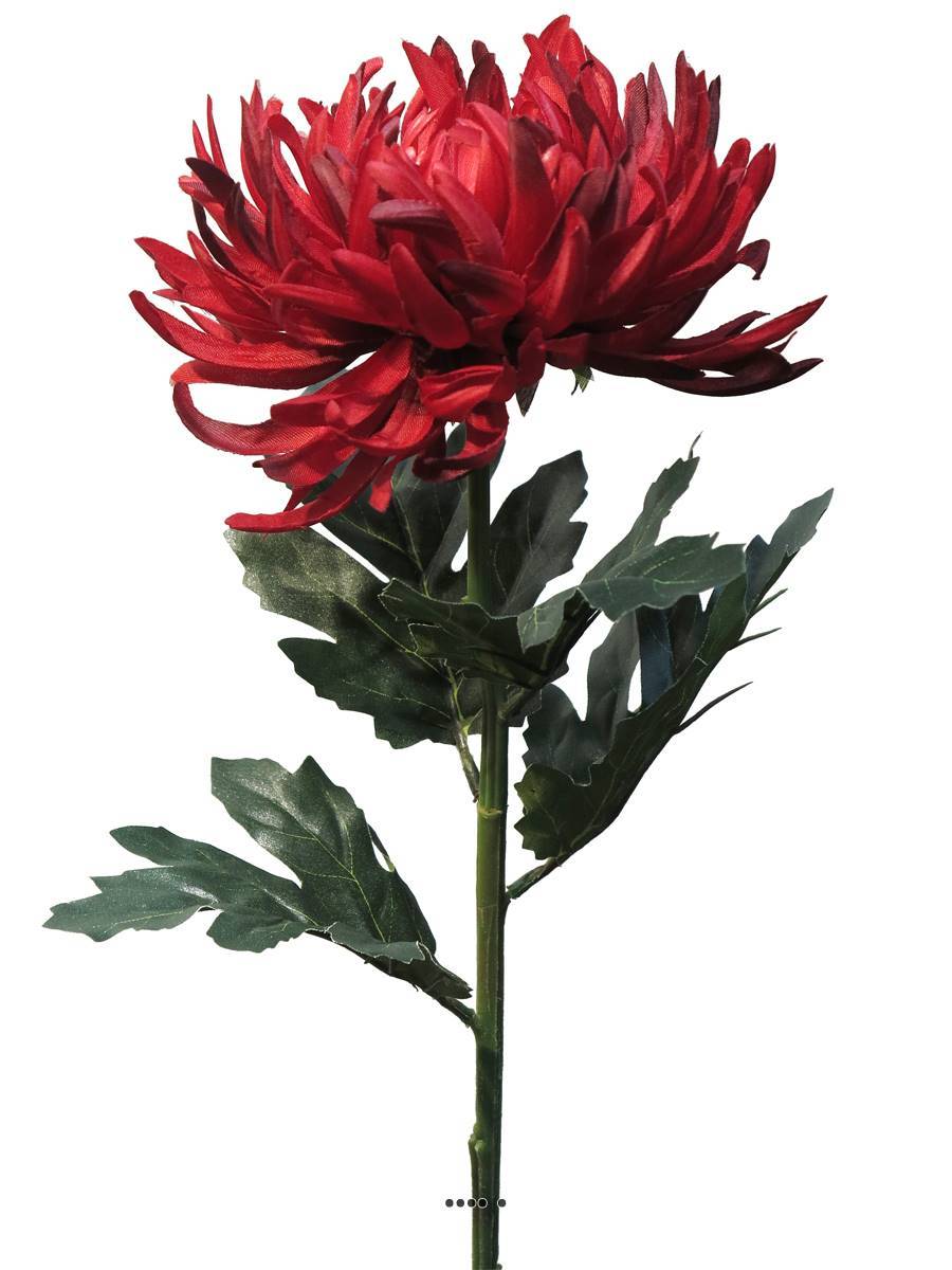 Artificielles - Chrysanthème artificiel, H 63 cm Vermillon - BEST - couleur: Vermillon - Imagen 2