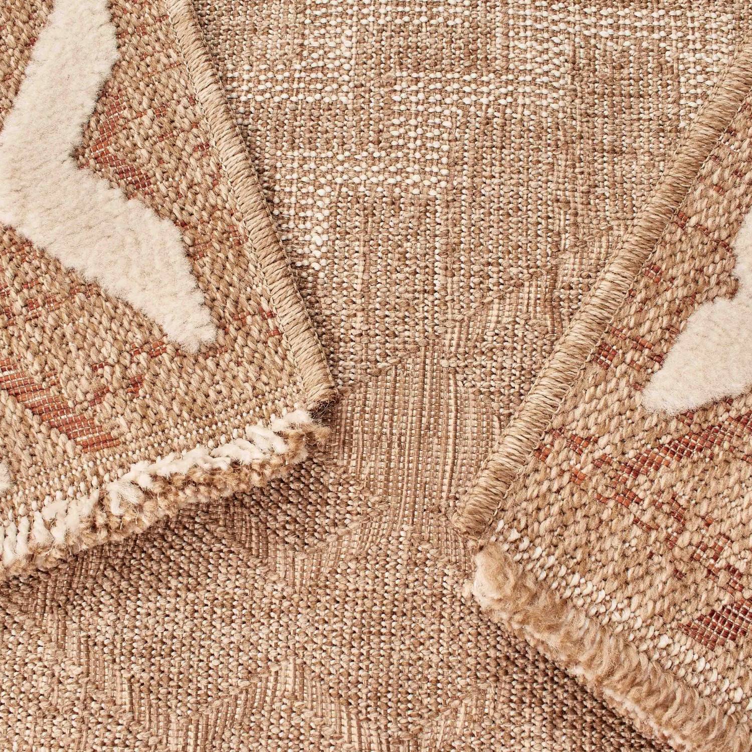 Autre - Tapis intérieur et extérieur en polypropylène marron 60x180cm - Imagen 4