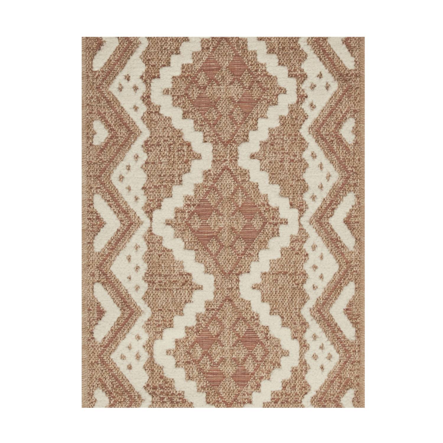 Autre - Tapis intérieur et extérieur en polypropylène marron 60x180cm - Imagen 1