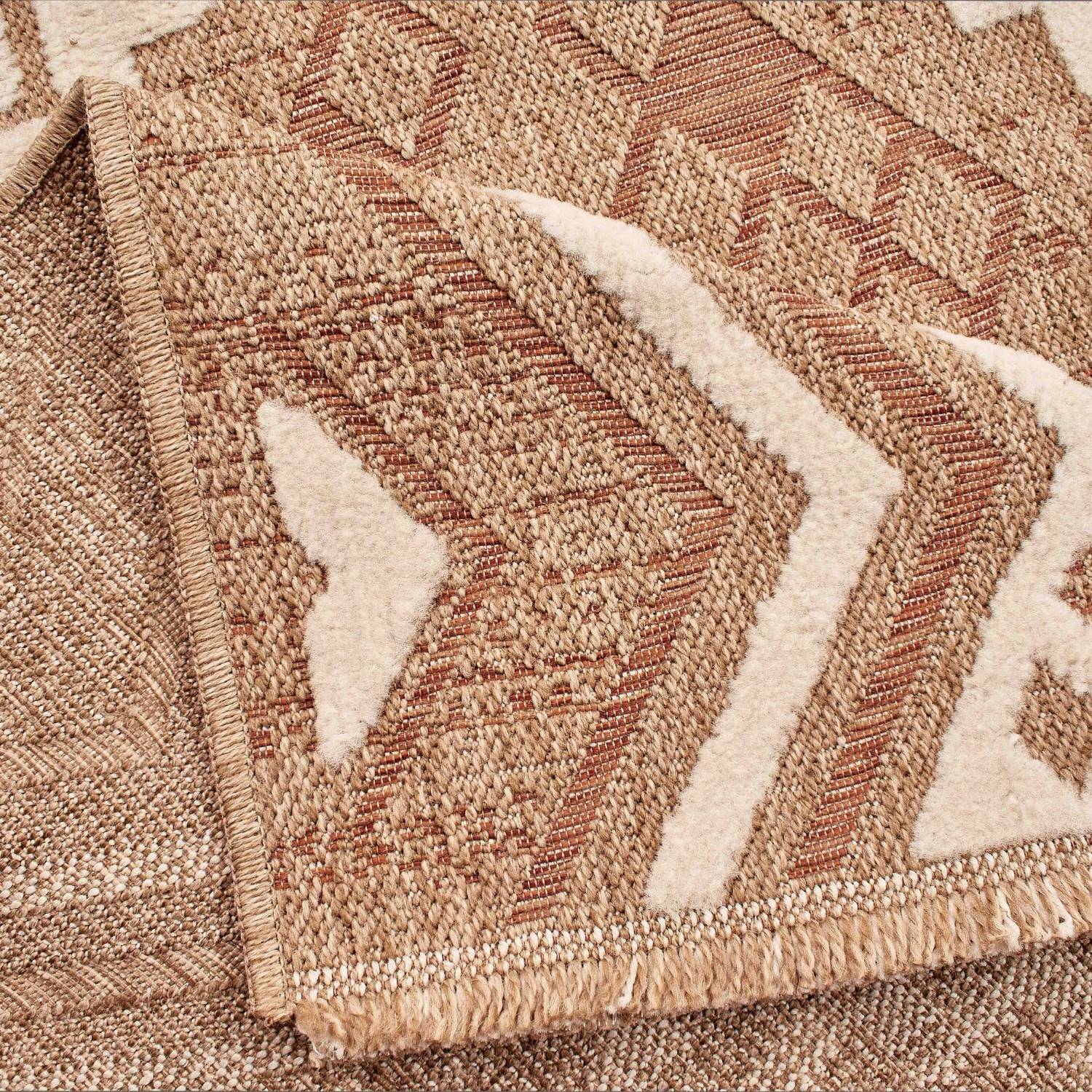 Autre - Tapis intérieur et extérieur en polypropylène marron 60x180cm - Imagen 5