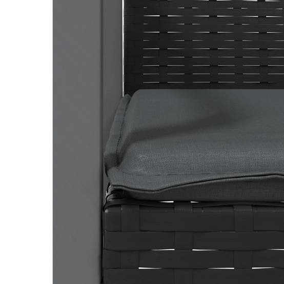 PANGIVO - Chaises de jardin rotin noir avec coussins 56,5 x 57 x 83 cm - PANGIVO - Image 7