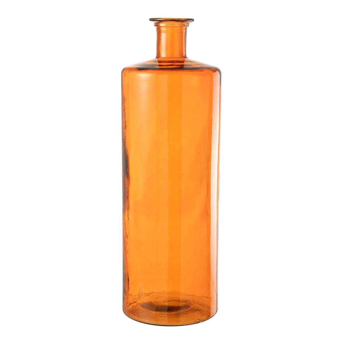 Vase Déco en Verre "Bouteille" 74cm Orange - Image 1