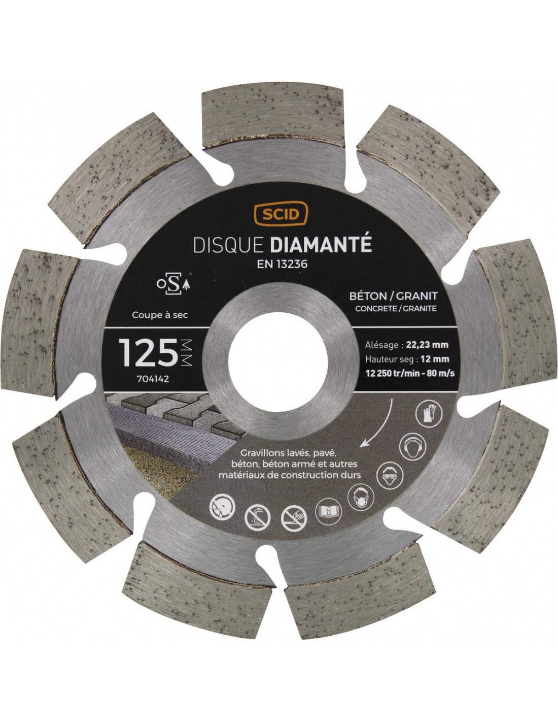 Disque Diamanté 230mm Universel – SCID, Pro Pour Tous Matériaux