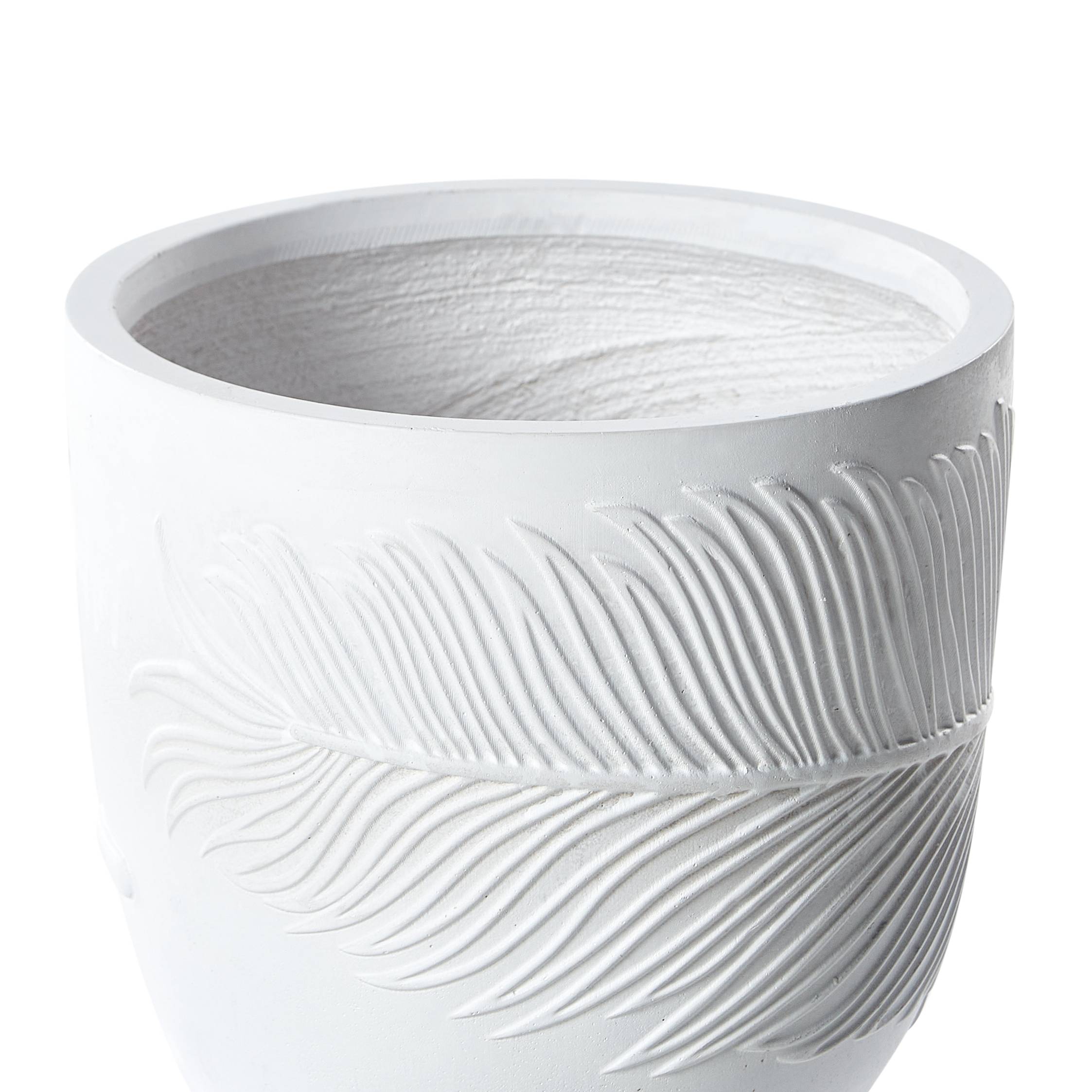 Beliani - Cache-pot d'extérieur Fibre d'argile Blanc cassé FTERO - Beliani - Imagen 5