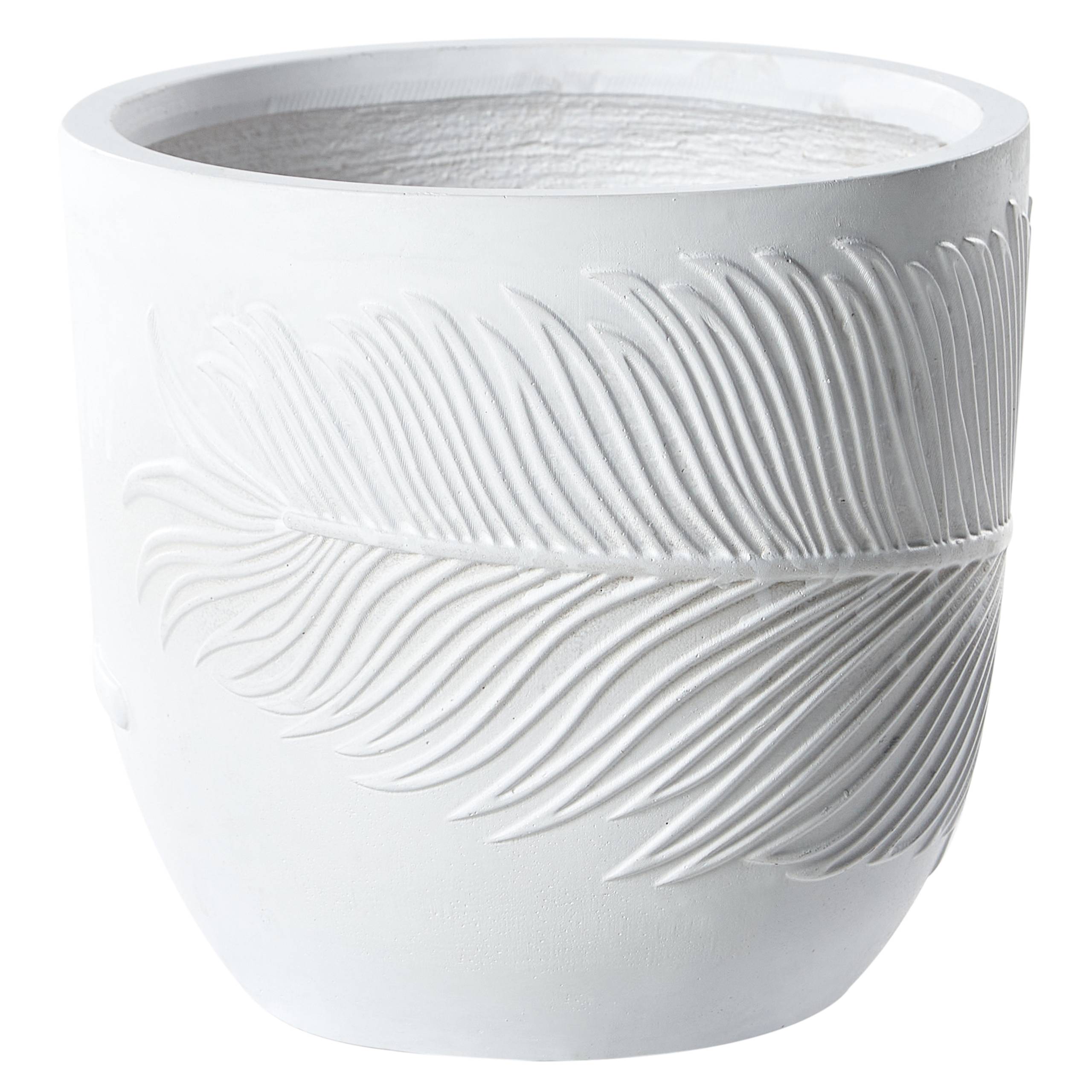 Beliani - Cache-pot d'extérieur Fibre d'argile Blanc cassé FTERO - Beliani - Imagen 2