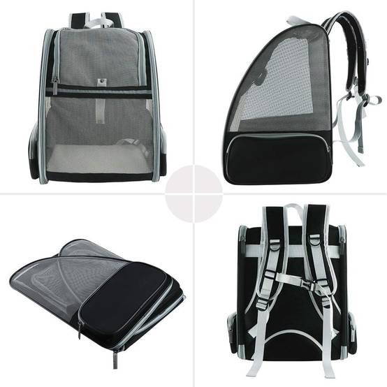 IntiMeg - Sac à dos pour animaux de compagnie noir IntiMeg - Image 3