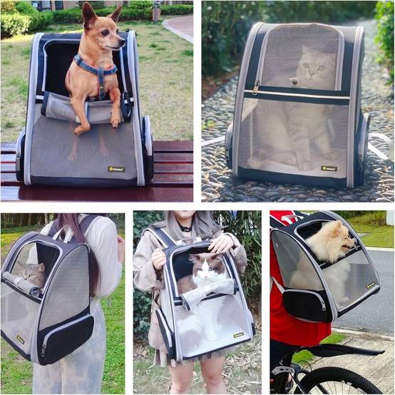IntiMeg - Sac à dos pour animaux de compagnie noir IntiMeg - Image 2