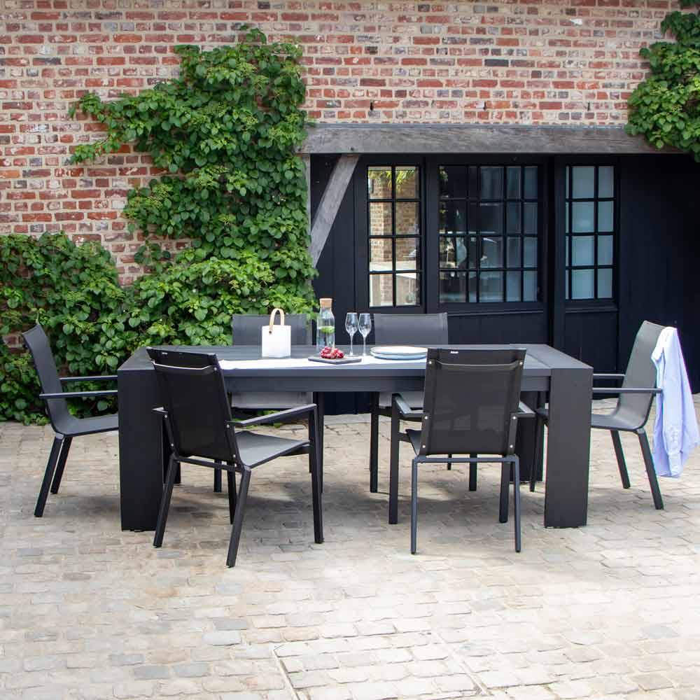 Wilsa Garden - Ensemble de jardin en aluminium 6/8P IBIZA avec 6 fauteuils - Imagen 1