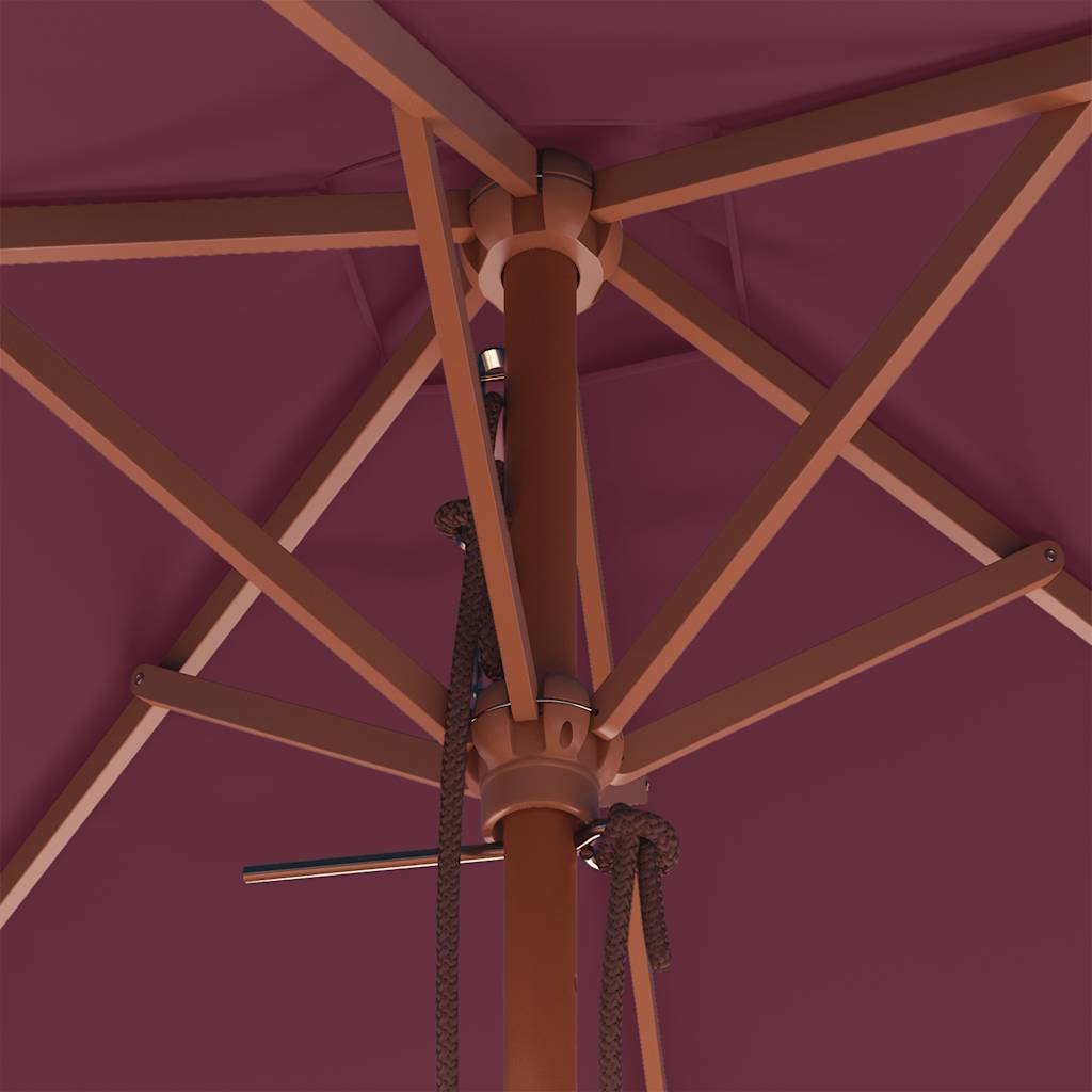 PANGIVO - Parasol extérieur avec mât en bambou, rouge bordeaux, 150 x 200 x 235 cm - PANGIVO - Image 8