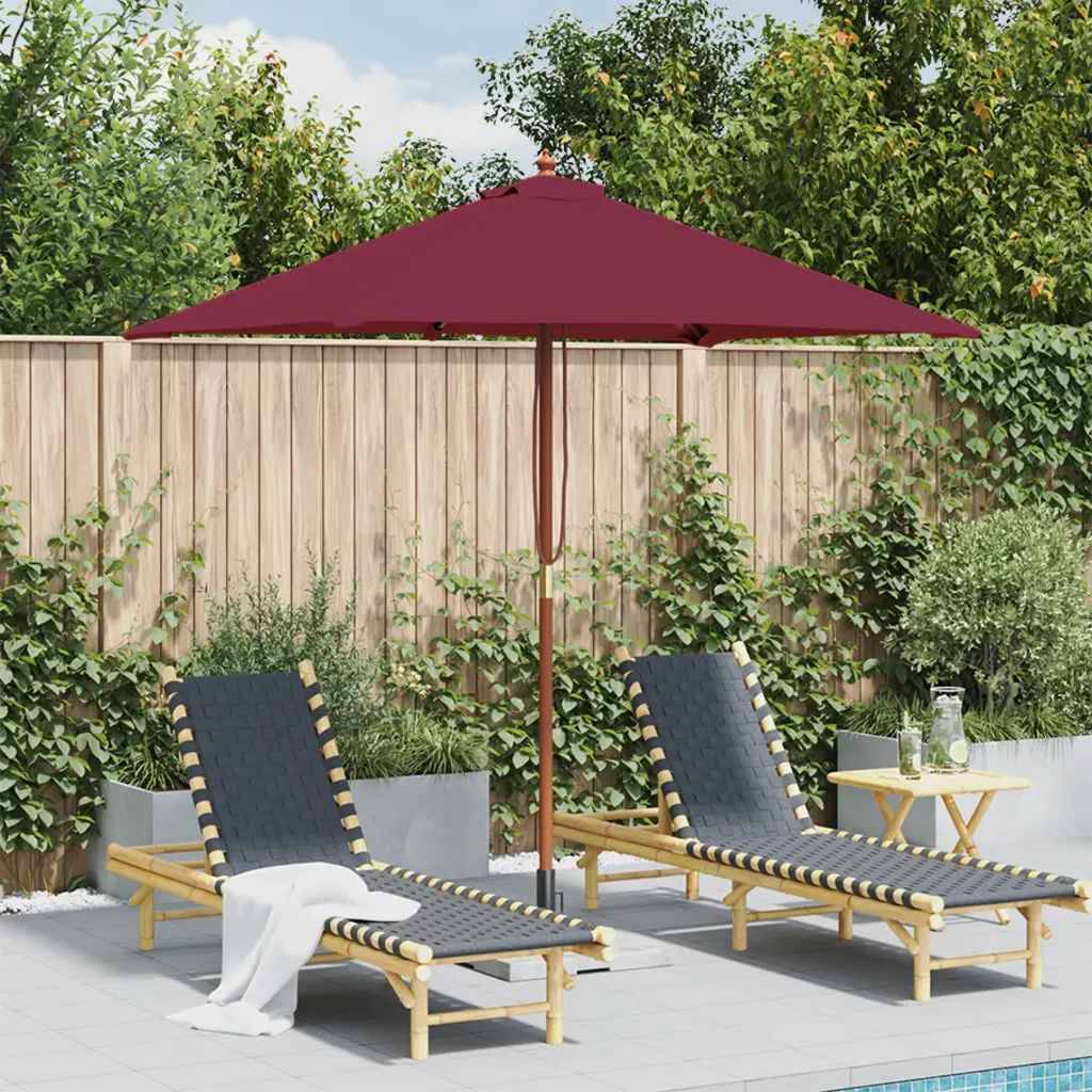PANGIVO - Parasol extérieur avec mât en bambou, rouge bordeaux, 150 x 200 x 235 cm - PANGIVO - Image 1
