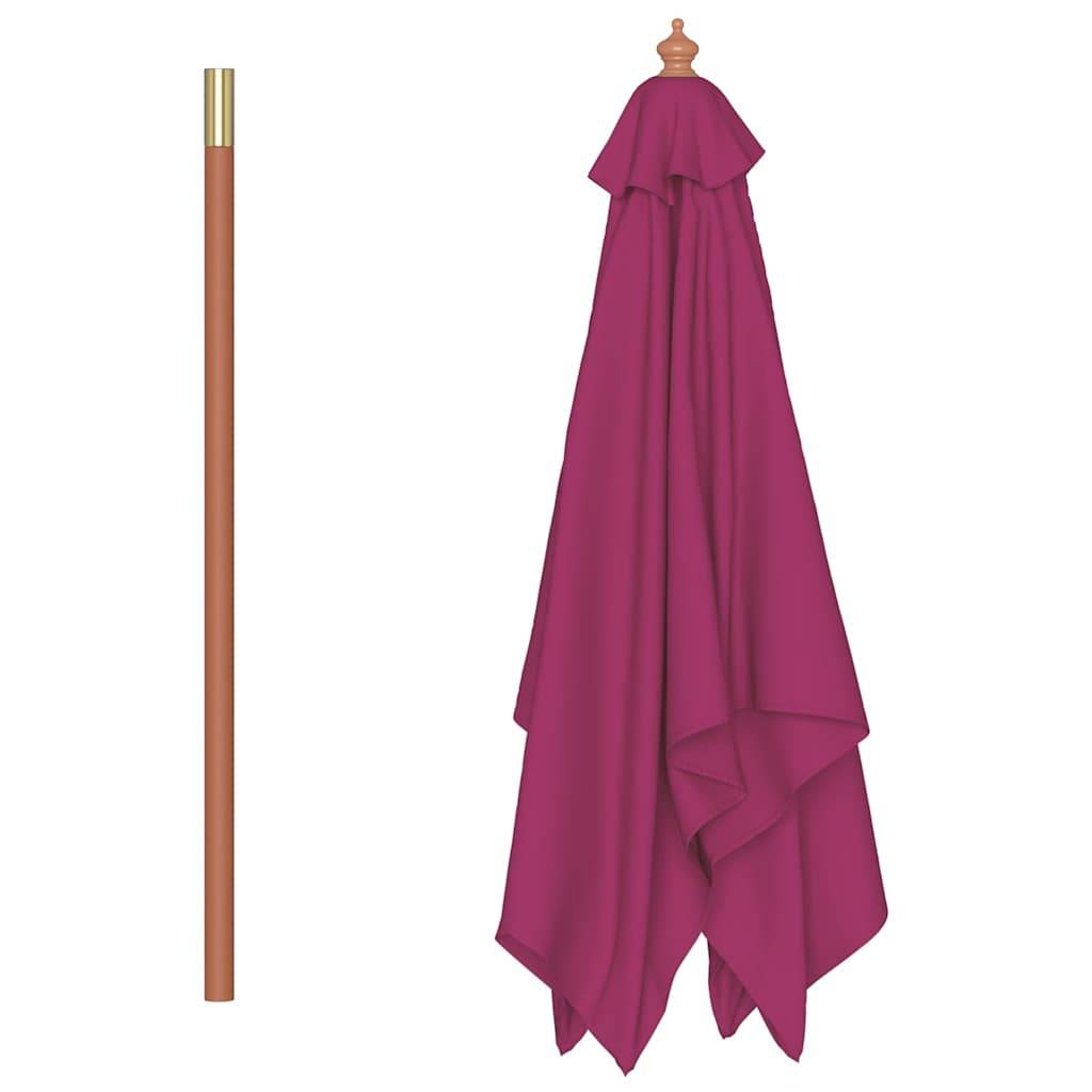PANGIVO - Parasol extérieur avec mât en bambou, rouge bordeaux, 150 x 200 x 235 cm - PANGIVO - Image 5