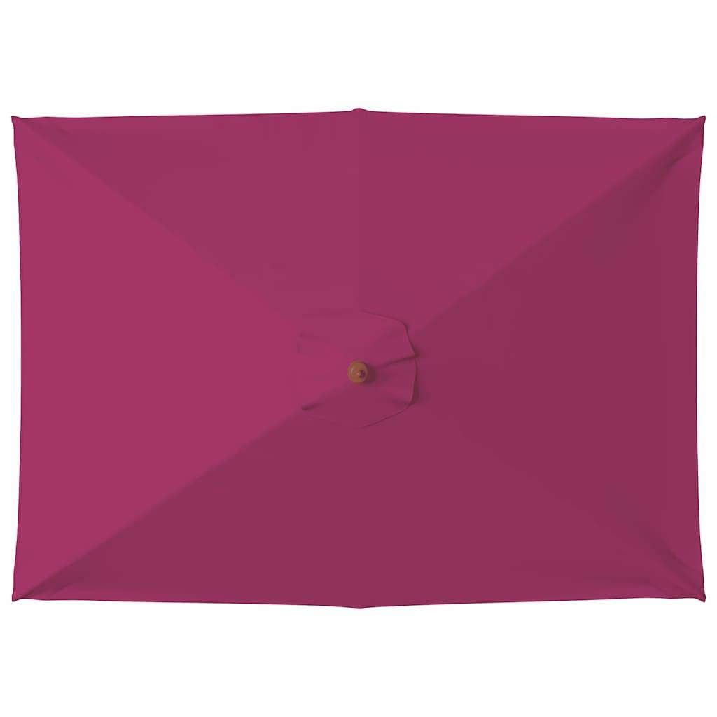 PANGIVO - Parasol extérieur avec mât en bambou, rouge bordeaux, 150 x 200 x 235 cm - PANGIVO - Image 4