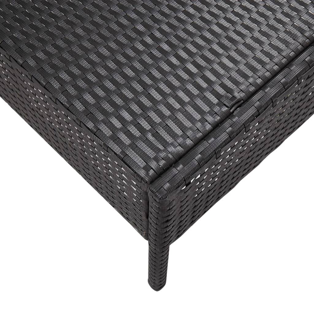 Vidaxl - Salon de jardin 6 pcs avec coussins résine tressée noir vidaXL 48937 - Imagen 5