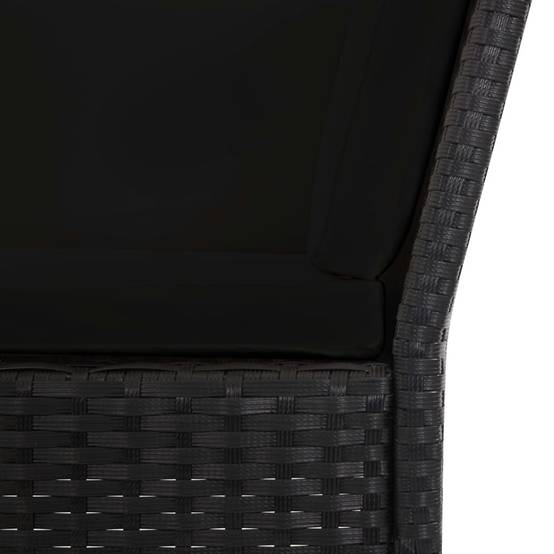 Vidaxl - Salon de jardin 6 pcs avec coussins résine tressée noir vidaXL 48937 - Imagen 6
