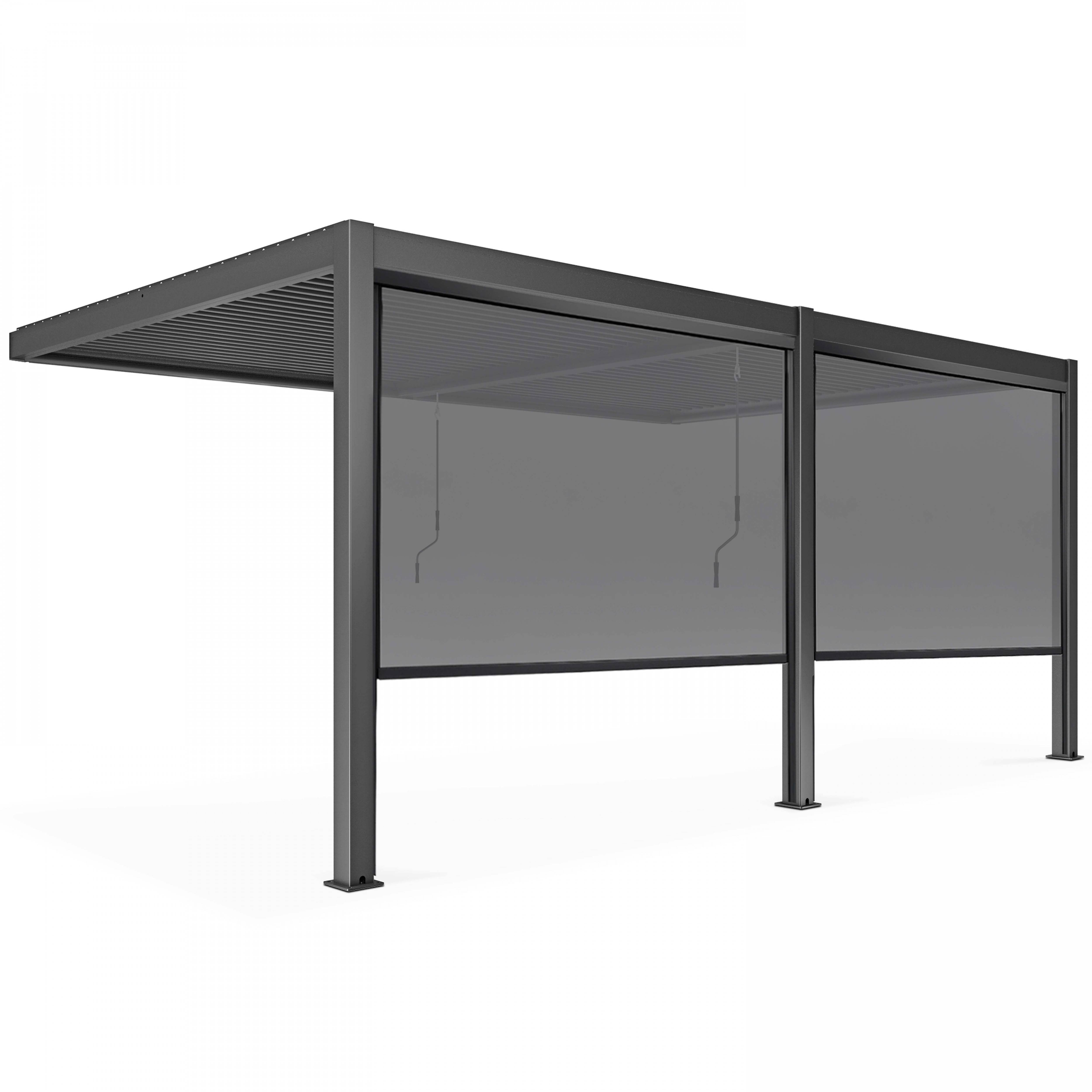 Oviala - Pergola bioclimatique adossée 3x6m et 2 Stores 2,66 x 2,34m Oia - Oviala - Imagen 2