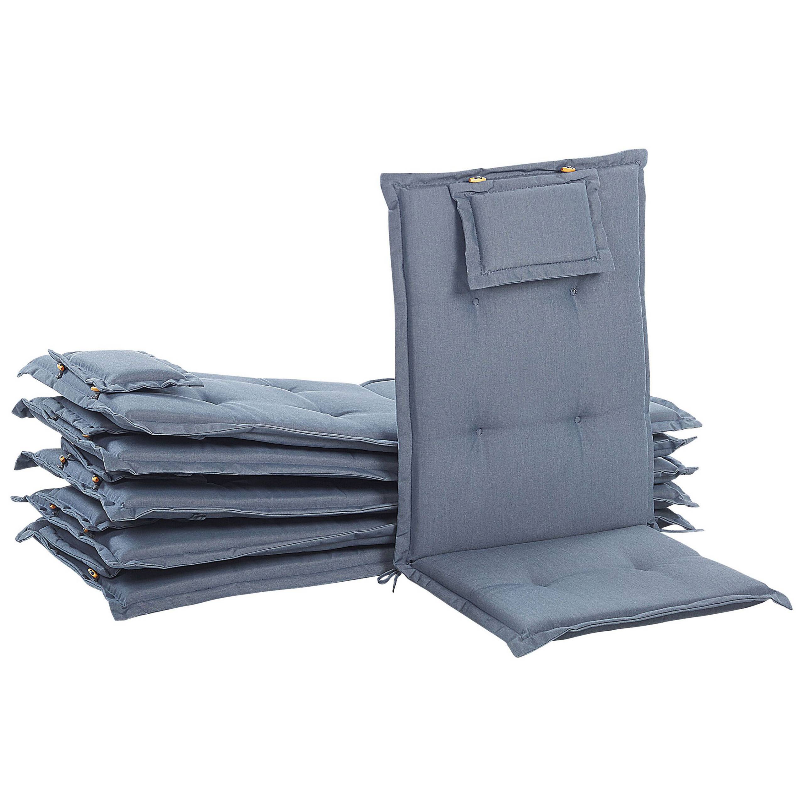 Beliani - Coussin d'assise d'extérieur Polyester Bleu JAVA/AMANTEA - Beliani - Imagen 4