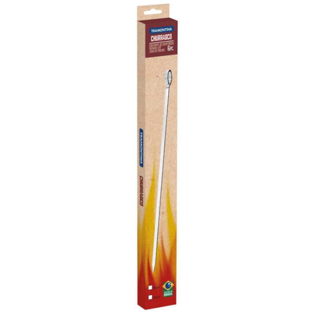 Brochettes Tramontina Churrasco inox 30cm - 6 pièces - Imagen 1
