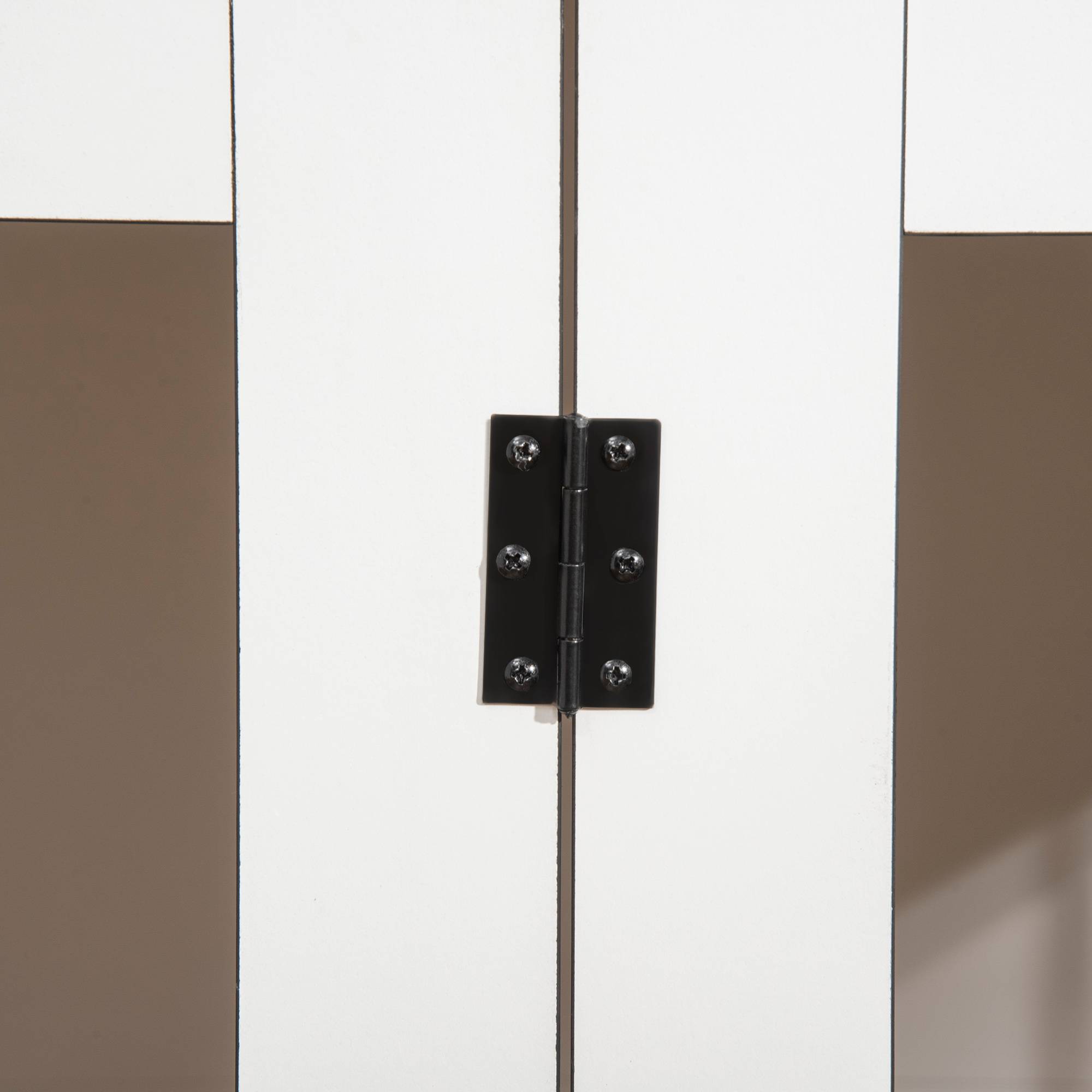 Cage pour chien en bois et métal noyer foncé et blanc 106 x 60 x 76 cm - PANGIVO - Image 7