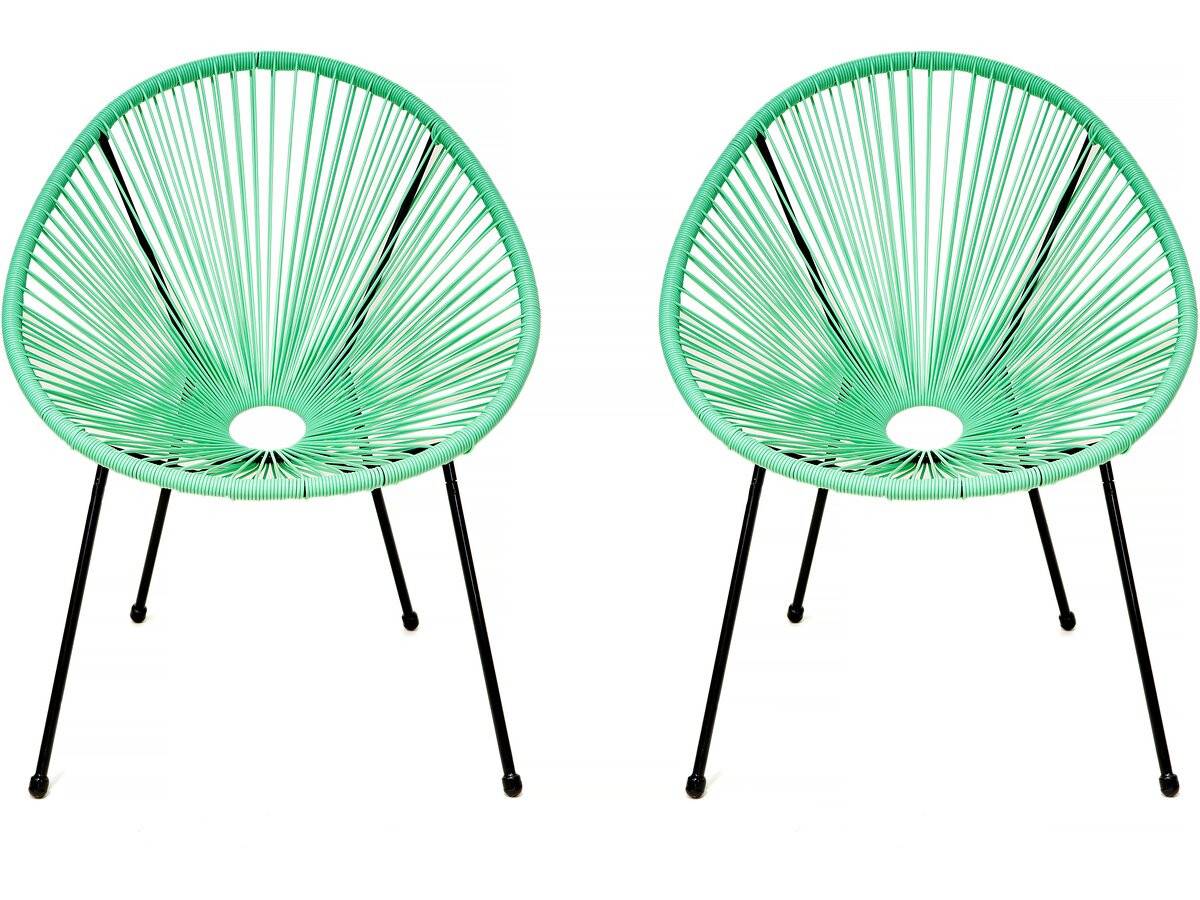 Lot De 2 Fauteuils De Jardin "ania" - Vert -habitat Et Jardin - Imagen 1