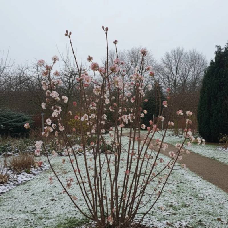 Viorne d'hiver Dawn, Viburnum à fleurs Rose/ - feuillage Caduc - Pot de 3L - 40/60 cm - Imagen 2