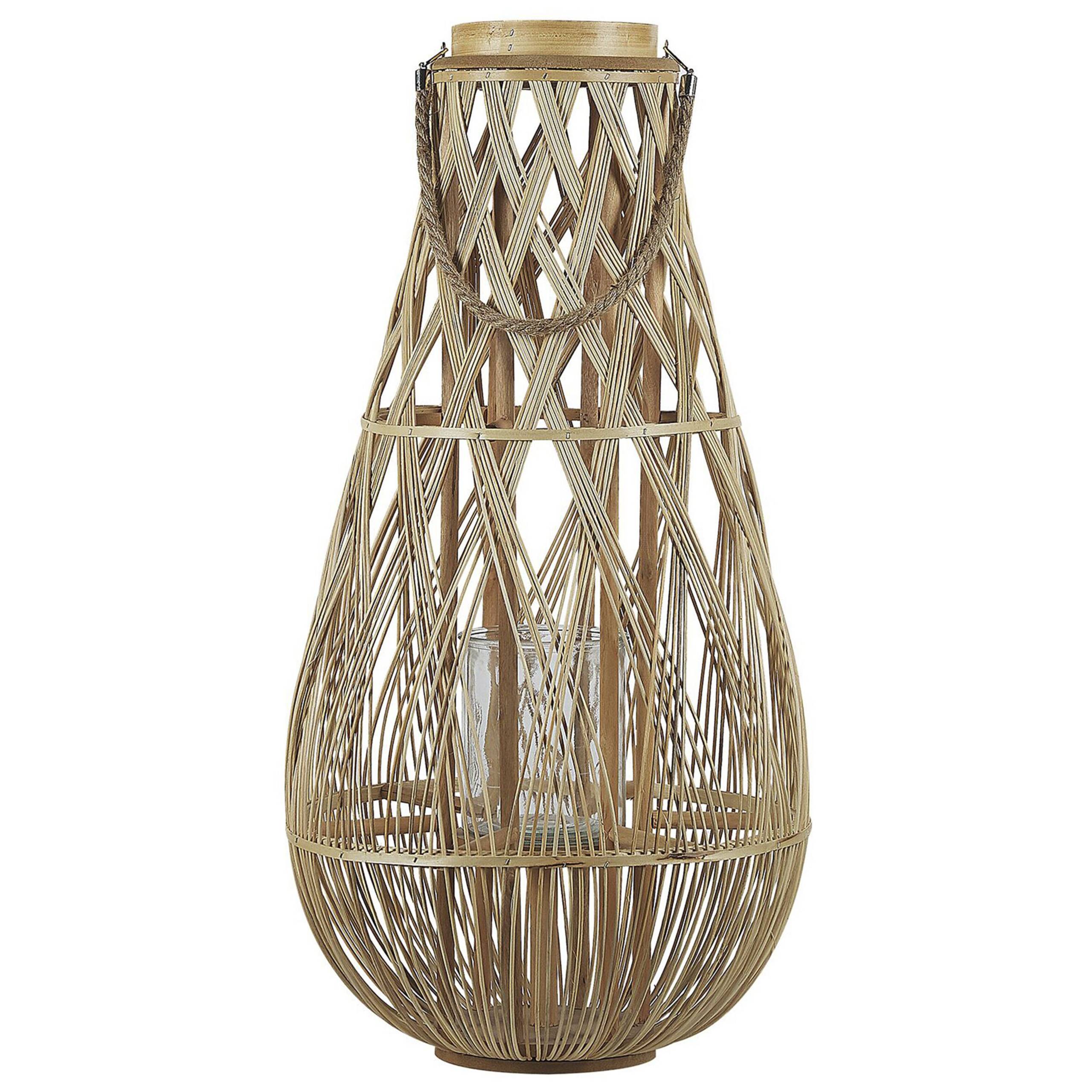 Beliani - Lanterne Bambou Naturel TONGA - 39x39x77- Beliani - Image 2