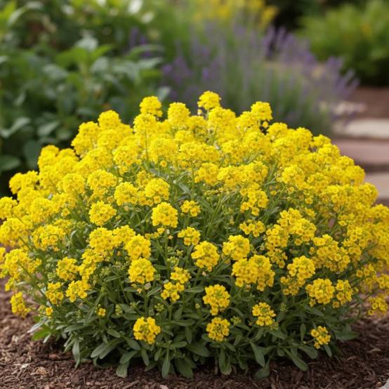 Alysse des montagnes à fleurs Jaune/ - feuillage Persistant - Lot de 5 godets