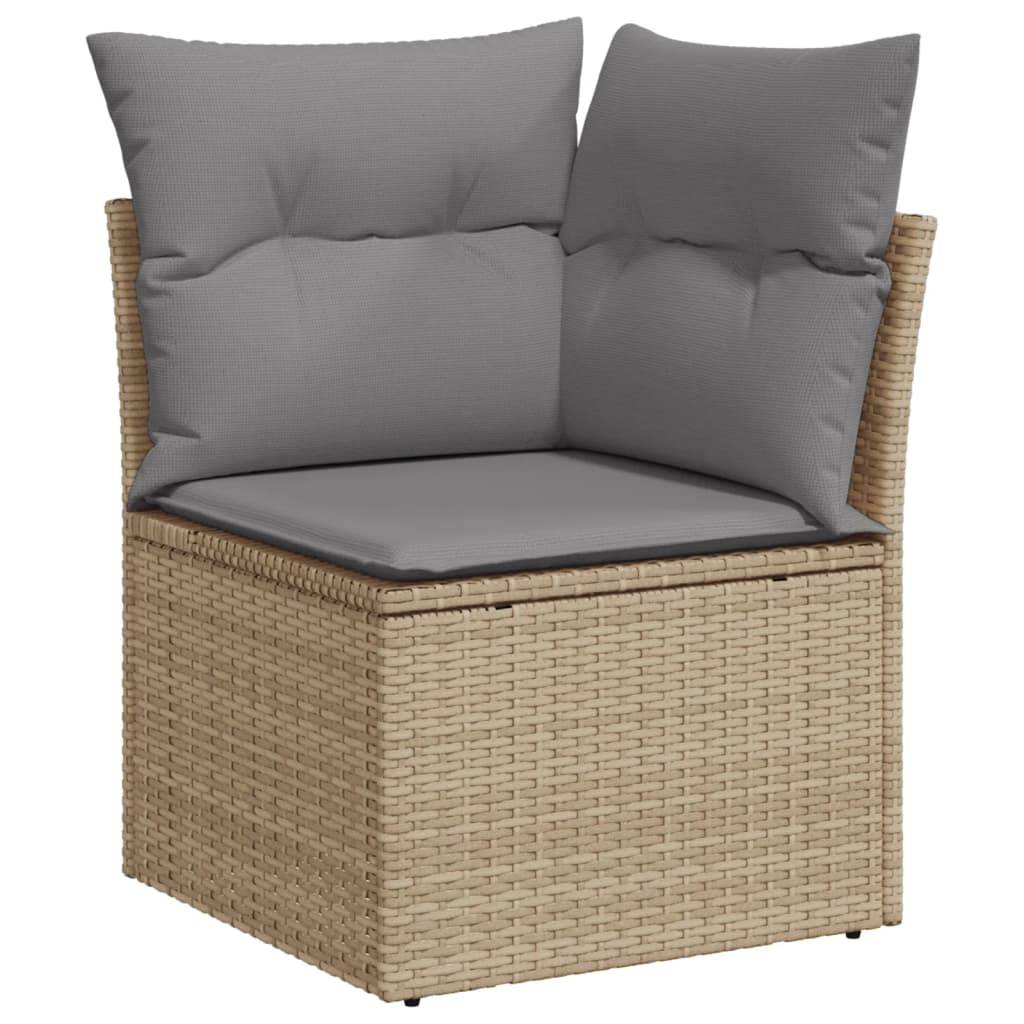 Salon de Jardin Bas 6 Places Résine Tressée Beige avec Coussins Gris Clair pour Terrasse 6 Pièces – ComfortXL Outdoor Living - Image 4