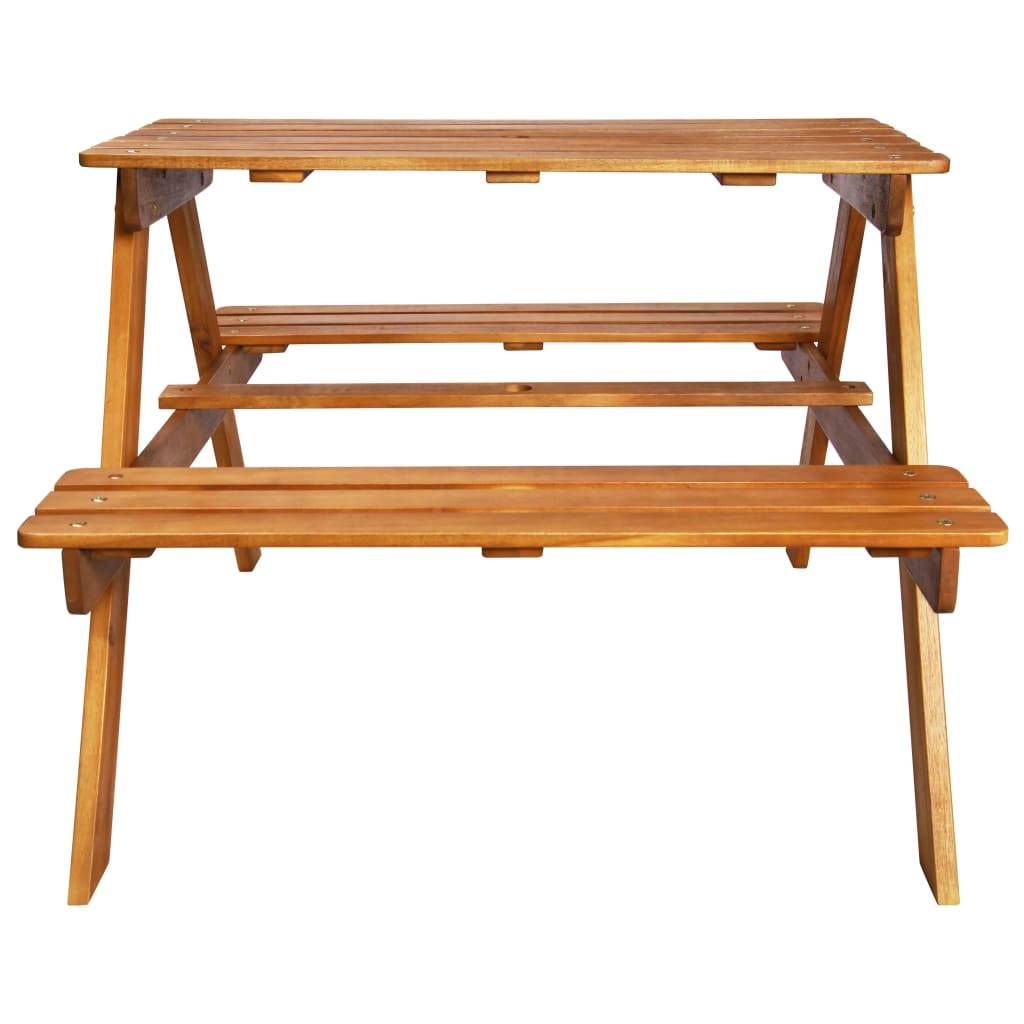 Vidaxl - Table à pique-nique et parasol enfants 79x90x60cm Acacia solide vidaXL 43990 - Imagen 7