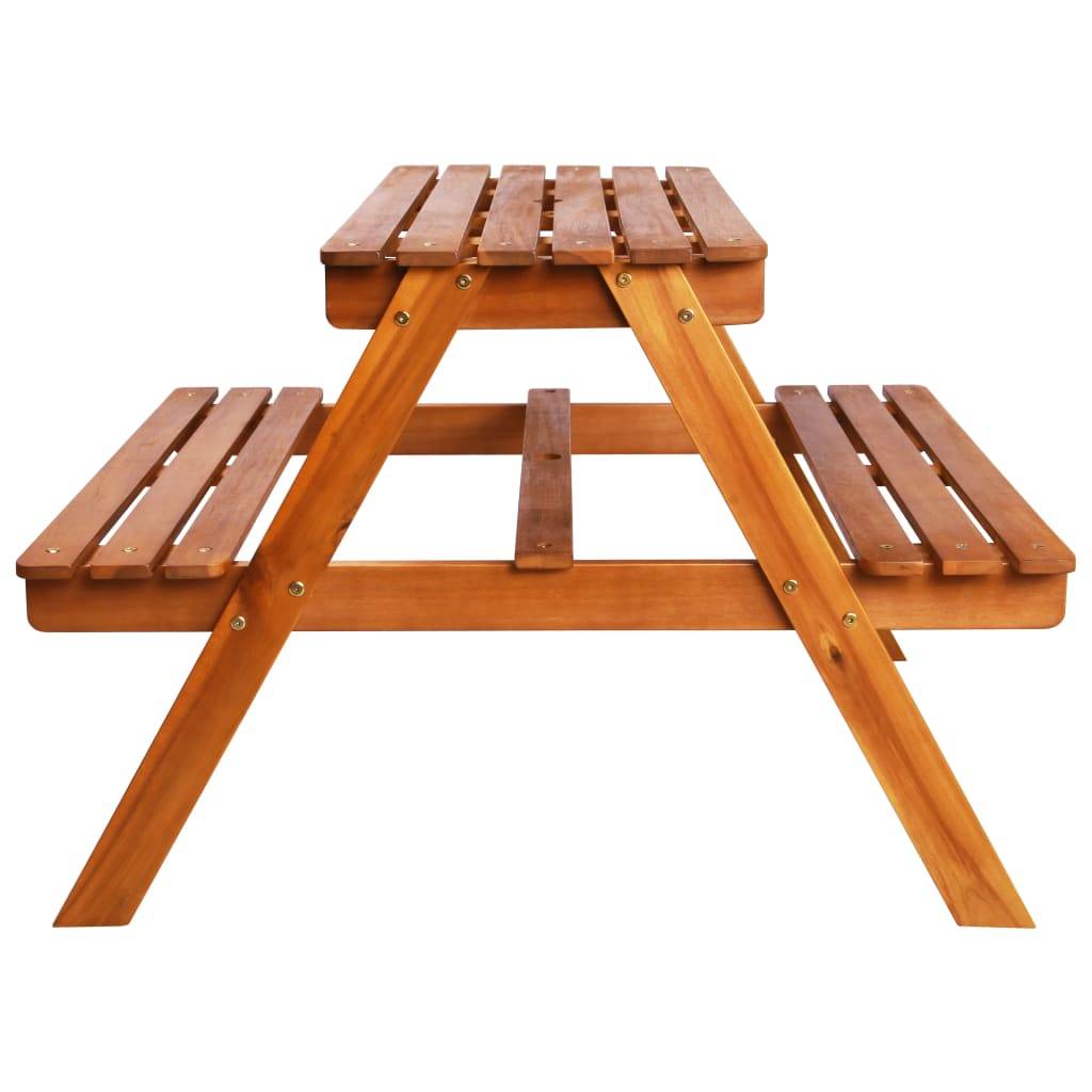Vidaxl - Table à pique-nique et parasol enfants 79x90x60cm Acacia solide vidaXL 43990 - Imagen 6