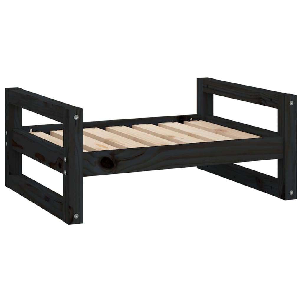 Vidaxl - Lit pour chien Noir 65,5x50,5x28 cm Bois de pin solide vidaXL 821476 - Imagen 2