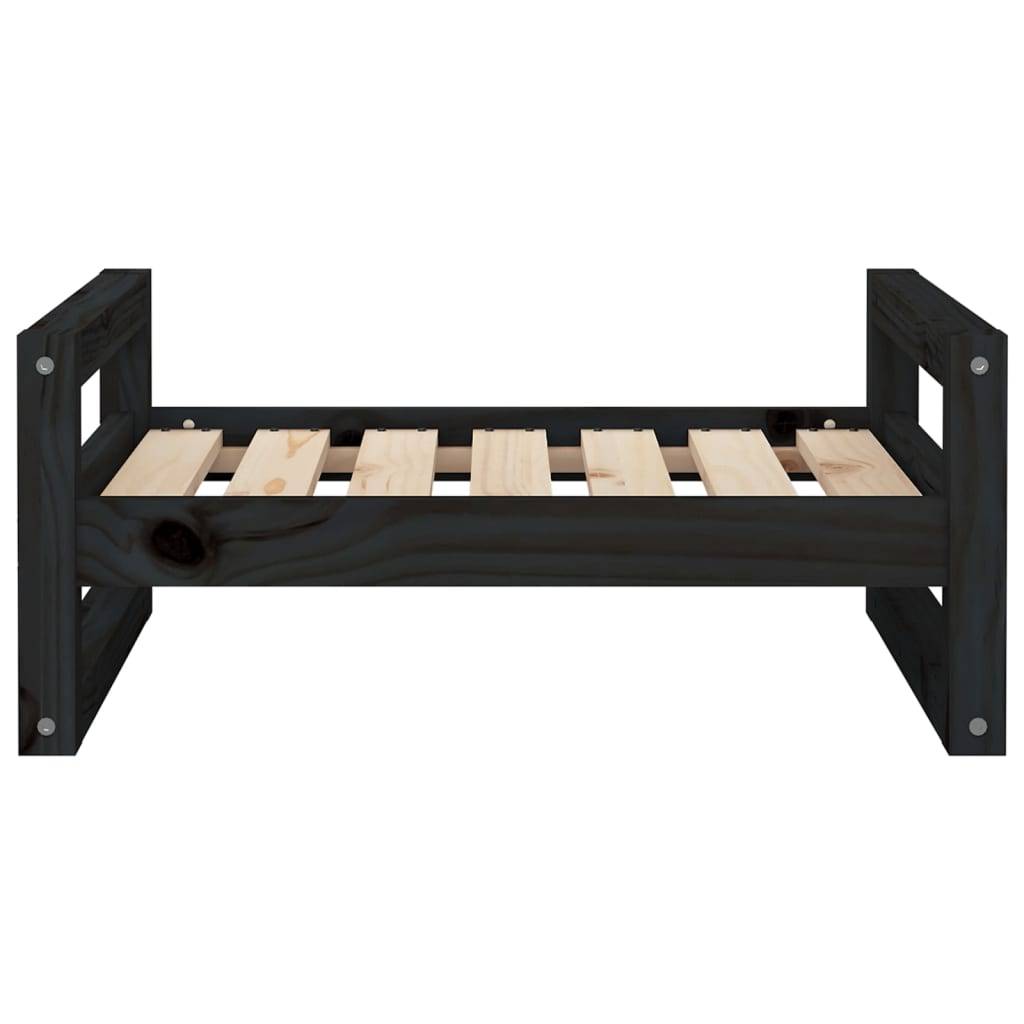Vidaxl - Lit pour chien Noir 65,5x50,5x28 cm Bois de pin solide vidaXL 821476 - Imagen 6