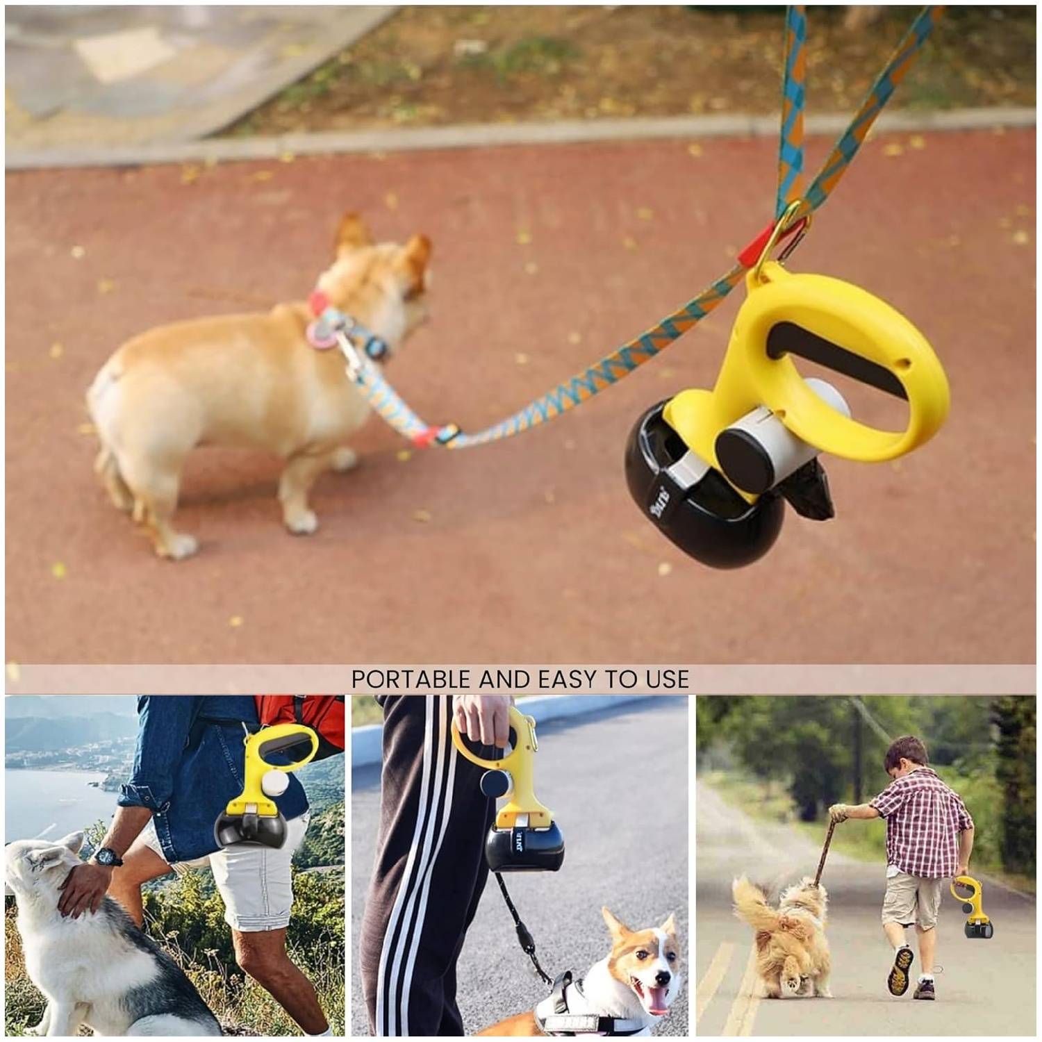 Lytech - Pooper scooper hygiénique pour chiens jaune et noir pratique - Lytech - Image 5