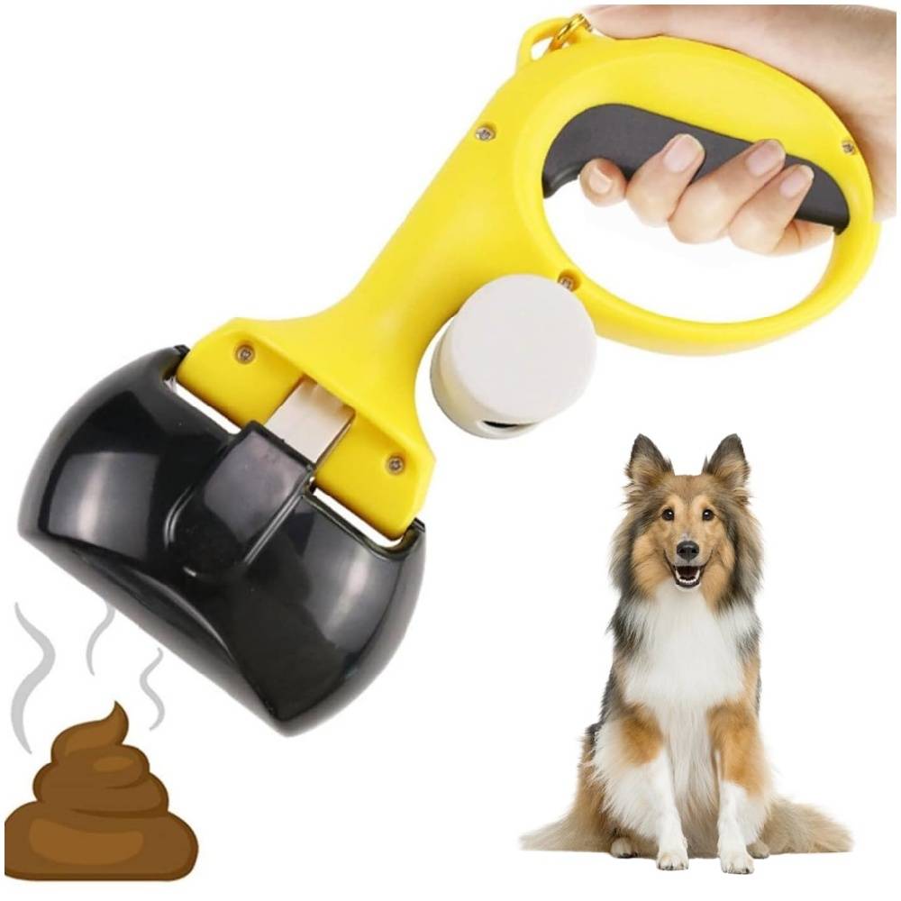 Lytech - Pooper scooper hygiénique pour chiens jaune et noir pratique - Lytech