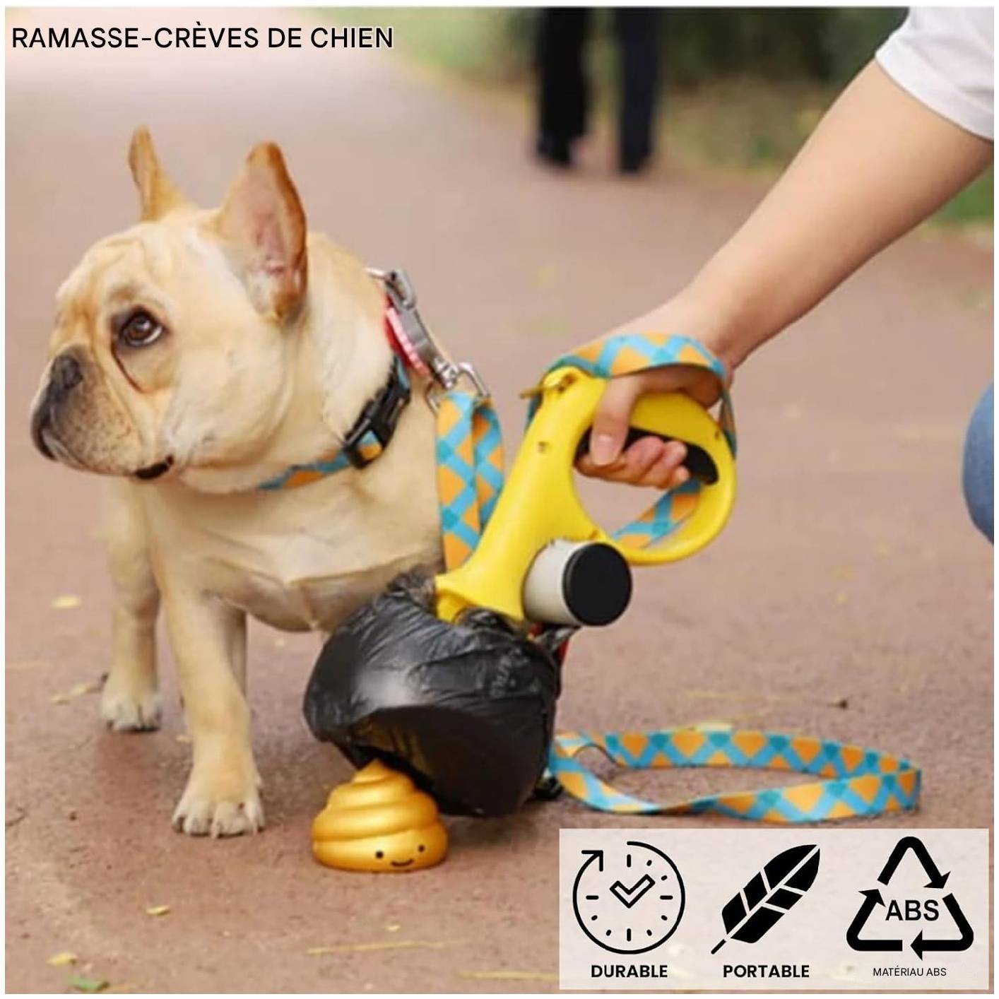 Lytech - Pooper scooper hygiénique pour chiens jaune et noir pratique - Lytech - Image 2