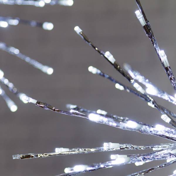 Lotti - Boule lumineuse à branches argentée 60cm 200 LED blanc froid scintillant Lotti - Imagen 6